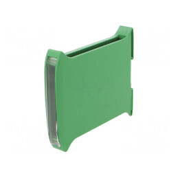 Carcasă pentru șină DIN 101x17,5x119mm verde | Electronic-mag.ro | Componente Electronice