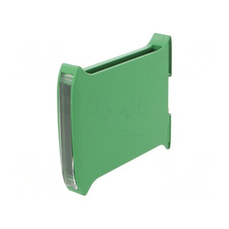 Carcasă pentru șină DIN 101x17,5x119mm verde | Electronic-mag.ro | Componente Electronice