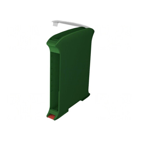 Carcasă pentru şină DIN verde 101mm x 17,5mm x 119,5mm | Electronic-mag.ro | Componente Electronice