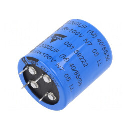 Condensator Electrolitic SNAP-IN 2,2mF 100VDC Ø35x40mm ±20% | Electronic-mag.ro | Componente Electronice
