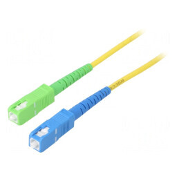 Patch cord fibră OS2 SC/APC-SC/UPC 25m galben LSZH | Electronic-mag.ro | Componente Electronice