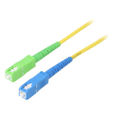 Patch cord fibră OS2 SC/APC-SC/UPC 25m galben LSZH | Electronic-mag.ro | Componente Electronice