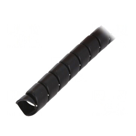 Înfăşurare Spiralată Polipropilenă Neagră 18mm 1m | Electronic-mag.ro | Componente Electronice