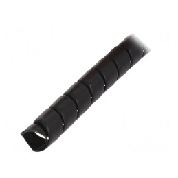 Înfăşurare Spiralată Polipropilenă Neagră 18mm 1m | Electronic-mag.ro | Componente Electronice