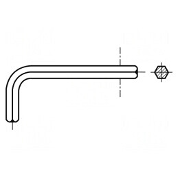 Cheie imbus HEX 9/16 oțel 146mm DIN 911 | Electronic-mag.ro | Componente Electronice
