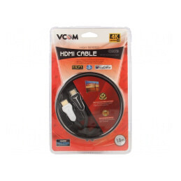 Cablu HDMI 2.0 PVC 1.8m Negru | Electronic-mag.ro | Componente Electronice