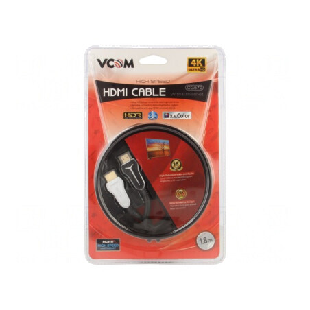 Cablu HDMI 2.0 PVC 1.8m Negru | Electronic-mag.ro | Componente Electronice