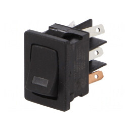Întrerupător Balansier DPST 10A 125VAC cu LED Negru | Electronic-mag.ro | Componente Electronice