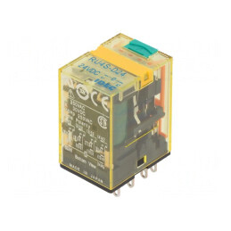 Releu Electromagnetic 4PDT 24VDC 6A | Electronic-mag.ro | Componente Electronice