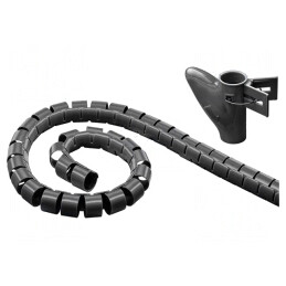 Înfășurare Spirală Neagră 20mm 2,5m | Electronic-mag.ro | Componente Electronice