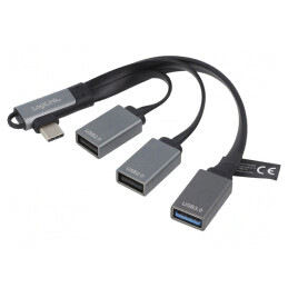Hub USB 3x USB-A și USB-C în unghi 2.0/3.2