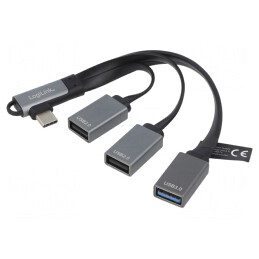 Hub USB 3x USB-A și USB-C în unghi 2.0/3.2 | Electronic-mag.ro | Componente Electronice