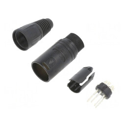Mufă XLR 5 PIN tată pe cablu zinc turnat | Electronic-mag.ro | Componente Electronice