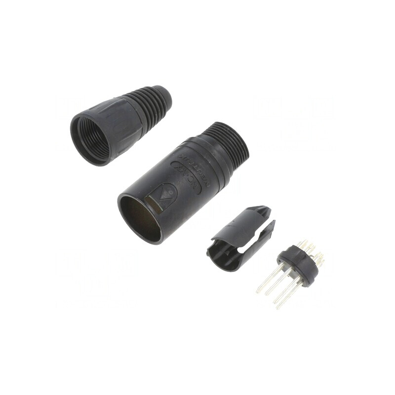 Mufă XLR 5 PIN tată pe cablu zinc turnat | Electronic-mag.ro | Componente Electronice