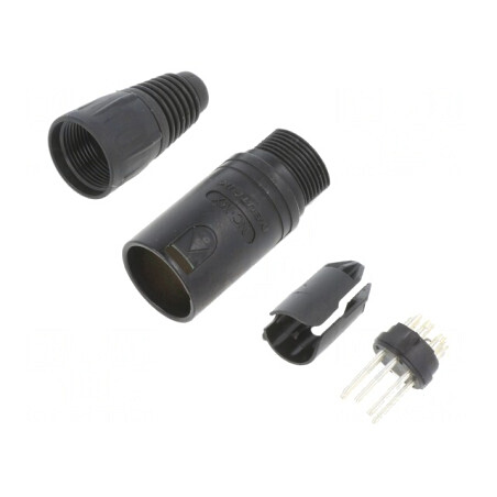 Mufă XLR 5 PIN tată pe cablu zinc turnat | Electronic-mag.ro | Componente Electronice