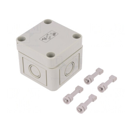 Carcasă universală 65x65x57mm cu aruncări metrice | Electronic-mag.ro | Componente Electronice