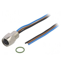 Conector M8 0,5m Mamă 3 PIN pentru Panou | Electronic-mag.ro | Componente Electronice