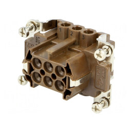 Conector HDC Mamă 180°C 6 Pini 16A 500V | Electronic-mag.ro | Componente Electronice