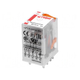 Releu Electromagnetic 4PDT 110VAC 6A | Electronic-mag.ro | Componente Electronice