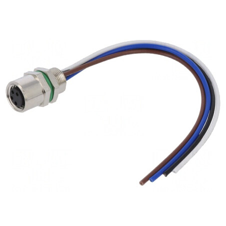 Conector M8 Mamă 4 PIN Drept pentru Panou 3A | Electronic-mag.ro | Componente Electronice