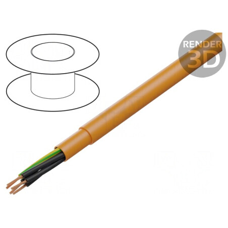 Cablu PUR-ORANGE-JZ 5G2,5mm2 300V,500V Cu Litata | Electronic-mag.ro | Componente Electronice