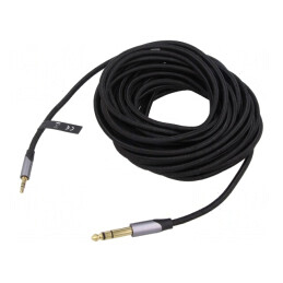 Cablu Audio Jack 3.5mm la 6.3mm 10m Negru BAUHL | Electronic-mag.ro | Componente Electronice