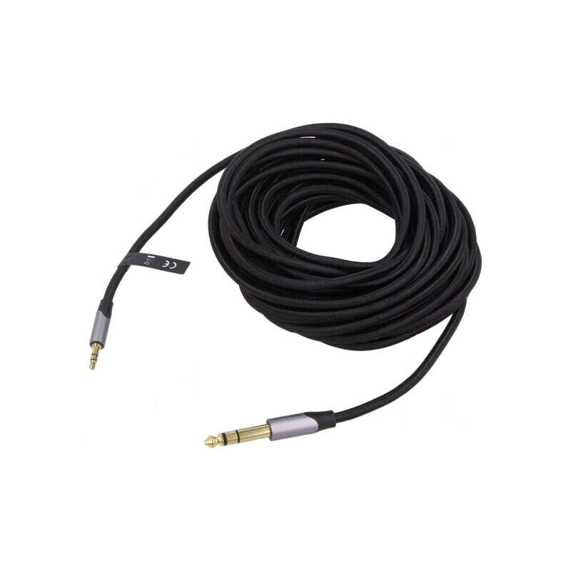 Cablu Audio Jack 3.5mm la 6.3mm 10m Negru BAUHL | Electronic-mag.ro | Componente Electronice