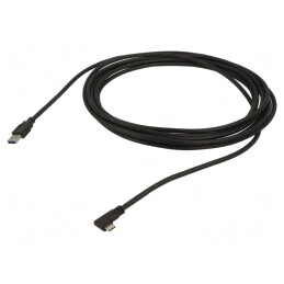 Cablu USB 3.2 USB A la USB C unghi 5m negru 5Gbps