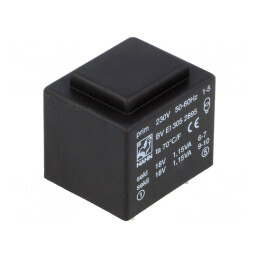 Transformator încapsulat 2,3VA 230V 18V PCB | Electronic-mag.ro | Componente Electronice