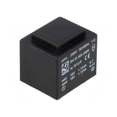 Transformator încapsulat 2,3VA 230V 18V PCB | Electronic-mag.ro | Componente Electronice