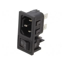 Conector Alimentare AC IEC 60320 10A 250V Soclu Tată | Electronic-mag.ro | Componente Electronice