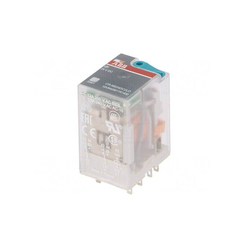 Releu Electromagnetic DPDT 24VDC 12A | Electronic-mag.ro | Componente Electronice