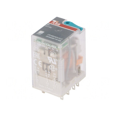 Releu Electromagnetic DPDT 24VDC 12A | Electronic-mag.ro | Componente Electronice