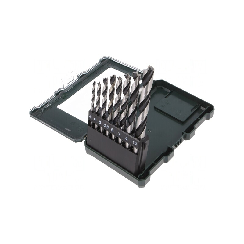 Set Burghie Lemn și Oțel 8 Bucăți în Cutie Plastic | Electronic-mag.ro | Componente Electronice