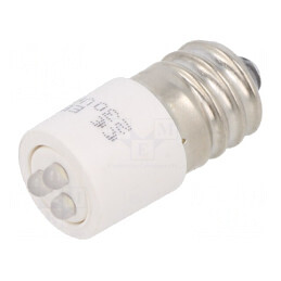 Lampă de control: LED; E14; albă; plastic; 230VAC; 230VDC; -20÷60°C