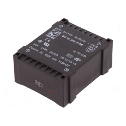 Transformator Încapsulat 6VA 115VAC 9V 334mA PCB | Electronic-mag.ro | Componente Electronice