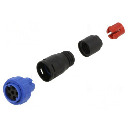Conector Circular Mamă 6 PIN Fără Contacte Pe Cablu | Electronic-mag.ro | Componente Electronice