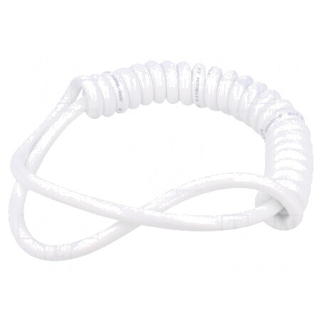 Cablu spiralat alb 0,2m 2x1,5mm2 PUR neecranat | Electronic-mag.ro | Componente Electronice