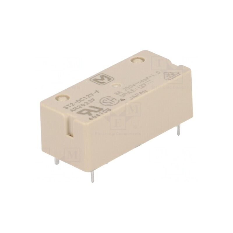 Releu Electromagnetic DPST-NO 12VDC 8A | Electronic-mag.ro | Componente Electronice
