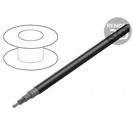 Cablu: coaxial; RG214U; litat; Cu; PVC; negru; 100m; Øcablu: 10,8mm
