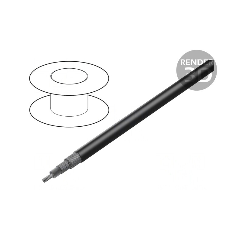Cablu Coaxial RG214U Cu Litat PVC Negru 100m 10.8mm | Electronic-mag.ro | Componente Electronice