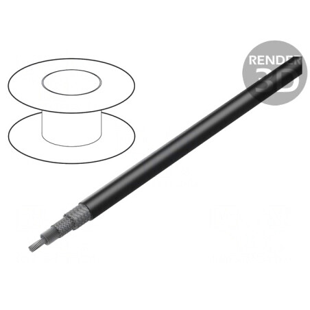 Cablu Coaxial RG214U Cu Litat PVC Negru 100m 10.8mm | Electronic-mag.ro | Componente Electronice