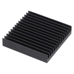Radiator extrudat cu aripioare BGA negru 45x45mm | Electronic-mag.ro | Componente Electronice