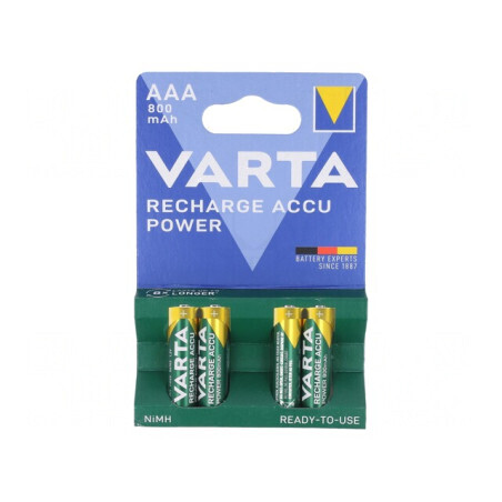 Baterii Reîncărcabile Ni-MH AAA 1.2V 800mAh 4 Buc | Electronic-mag.ro | Componente Electronice