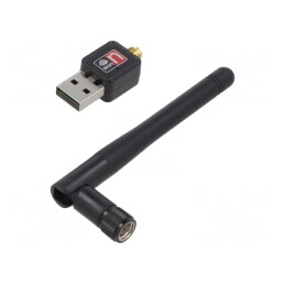 Adaptor Rețea WiFi USB 2.0 Negru | Electronic-mag.ro | Componente Electronice