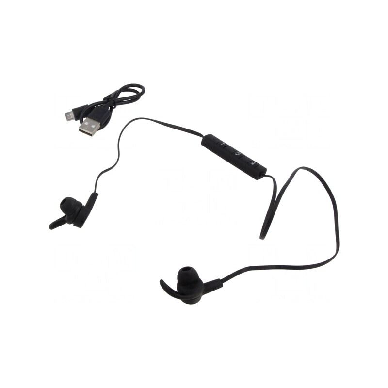 Căști wireless cu microfon negre 10m 32Ω | Electronic-mag.ro | Componente Electronice
