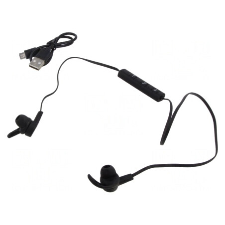 Căști wireless cu microfon negre 10m 32Ω | Electronic-mag.ro | Componente Electronice