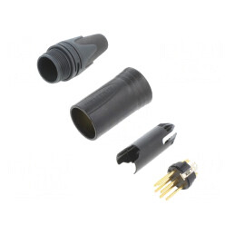 Mufă XLR Tată 6-PIN Dreptă pe Cablu | Electronic-mag.ro | Componente Electronice
