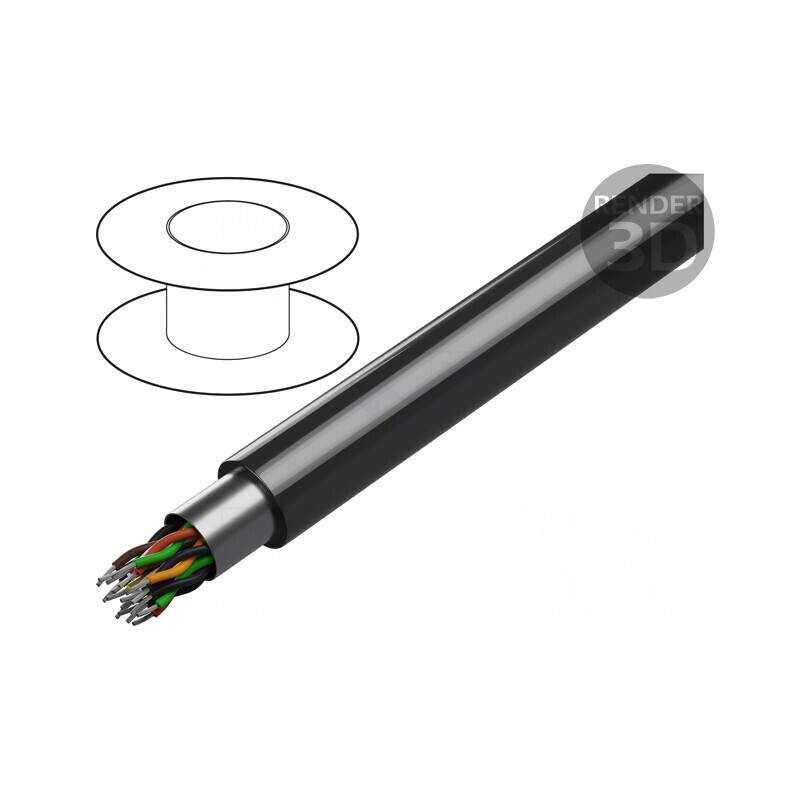 Cablu RS232 Ecranat 24AWG 9 Pin 2M | Electronic-mag.ro | Componente Electronice