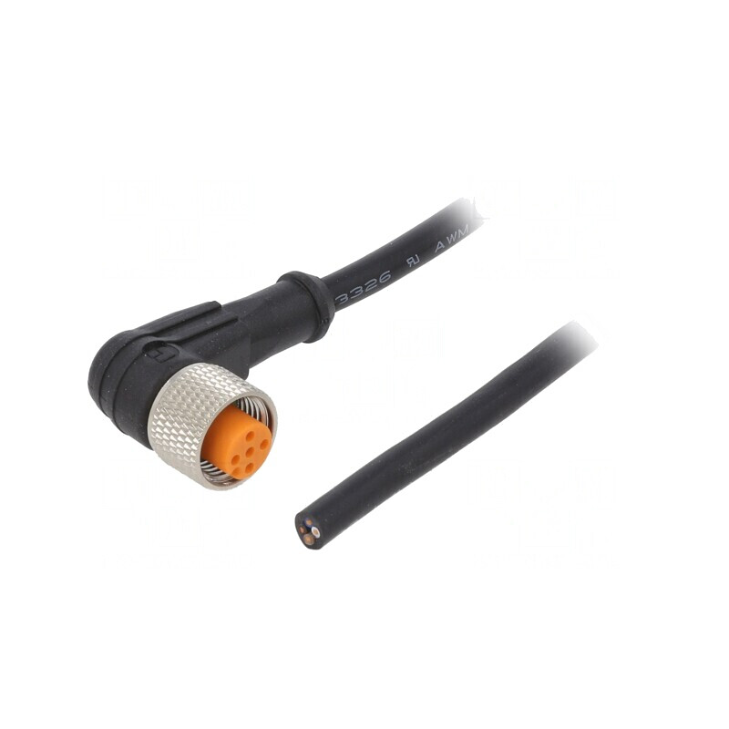 Cablu de Conectare M12 4-PIN Unghi 2m IP67 250VAC 4A | Electronic-mag.ro | Componente Electronice